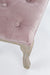 Bianca rózsaszín fa ülőpad bársony hatású huzattal 110 cm