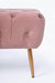 Elena ülőpad rózsaszín bársony huzattal arany lábazattal