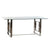 Modern acél étkezőasztal 180 cm üveg asztallappal Étkezőasztal IITEM SPAIN   