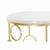 Modern arany színű kerek lerakó kisasztal 2 db szett márvány Kisasztal IITEM SPAIN   