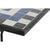 Kovácsoltvas kerti asztal kerámia berakással kék fekete fehér kockás Kerti bútor IITEM SPAIN   