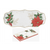 Karácsonyi porcelán ovális tálca díszdobozban Poinsettia and Berries Tálca Easy Life Design   