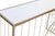 Waves Arany modern konzolasztal tükrös asztallappal hullám dekorral 120X40X80 cm Konzolasztal IITEM SPAIN   