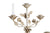 Vintage antikolt gyertyatartó 83 cm virág dekorral Gyertyatartó IITEM SPAIN   