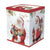 Karácsonyi Télapós porcelán teás bögre tetővel és szűrővel Santa is coming