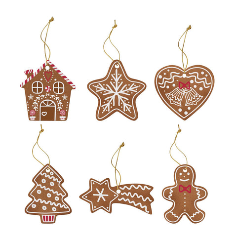 Karácsonyi porcelán mézeskalács forma karácsonyfadísz Gingerbread Karácsonyi dekoráció Easy Life Design   