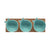 Porcelán hal alakú kistálka 3 részes szett bambusztálcán türkiz kék Asztali kínáló Easy Life Design   
