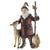 Mikulás őzikével mókussal vintage karácsonyi dekorációs figura