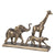 Arany színű vonuló afrikai állatok dekorációs kisszobor figura 33 cm