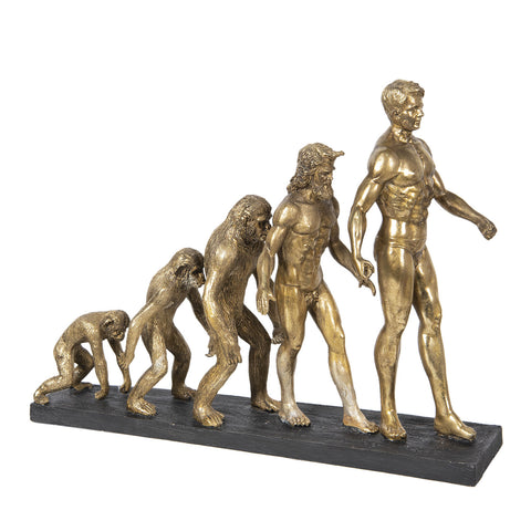 Emberi evolúció dekorációs kisszobor figura 42 cm Dekoráció figura Clayre&Eef NL   