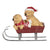 Kutyusok szánon vintage karácsonyi dekorációs figura Karácsonyi dekoráció Clayre&Eef   