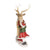 Kislány rénszarvassal sállal vintage karácsonyi dekorációs figura