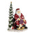 Mikulás kisgyerekkel vintage karácsonyi dekorációs figura