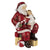 Ajándékokon ülő télapó kisgyermekkel vintage karácsonyi dekorációs figura Karácsonyi dekoráció Clayre&Eef   