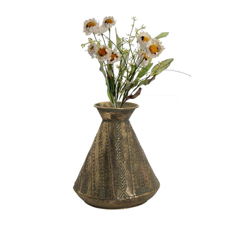 Dekor váza sárgaréz színben antikolt 30 cm Váza Clayre&Eef NL   