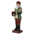 Nagy karácsonyi diótörő figura koszorúval nyalókával zöld ruhában 47 cm