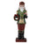 Nagy karácsonyi diótörő figura koszorúval nyalókával zöld ruhában 47 cm