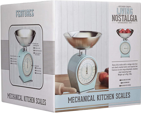 Mechanikus konyhai mérleg 4 kg kék Living Nostalgia  KitchenCraft   