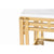 Modern arany színű dohányzóasztal fehér Márvány 80 x 40 cm-1