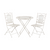 Fém kerti asztal két db székkel krém leveles Kerti bútor Clayre&Eef   