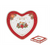 Karácsonyi porcelán kínáló szív alakú tálca Christmas Melody Tálca Easy Life Design   