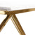 Modern design dohányzóasztal arany színű fehér márvány lappal