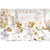 Christmas Lights fehér arany karácsonyi porcelán kínáló tálca 35x23 cm