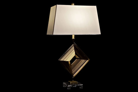 Modern asztali lámpa arany és fehér 75 cm Asztali lámpa IITEM SPAIN   
