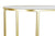 Modern arany konzolasztal tükrös asztallappal