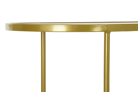 Arany Konzolasztal üveg asztallappal rácsos mintás Konzolasztal IITEM SPAIN   