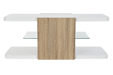 Modern dohányzóasztal fehér barna 110 cm Asztal IITEM SPAIN   