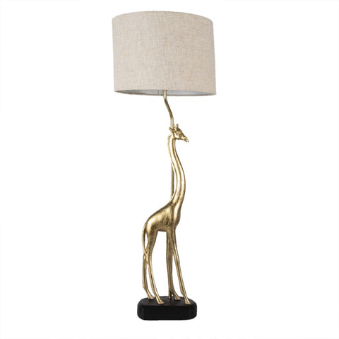 Asztali lámpa arany zsiráf Asztali lámpa Clayre&Eef NL   