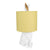 Fehér színű nyuszis asztali lámpa sárga lámpabúrával