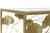Design dohányzóasztal ginkgo leveles tükrös asztallappal