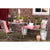 Vintage fém szürke kerti pad pillangós dekorral Kerti bútor Clayre&Eef NL   
