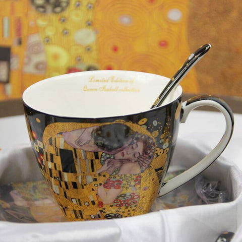 Klimt porcelán kávés csésze szett díszdobozban 6 személyes Bögre Easy Life Design   