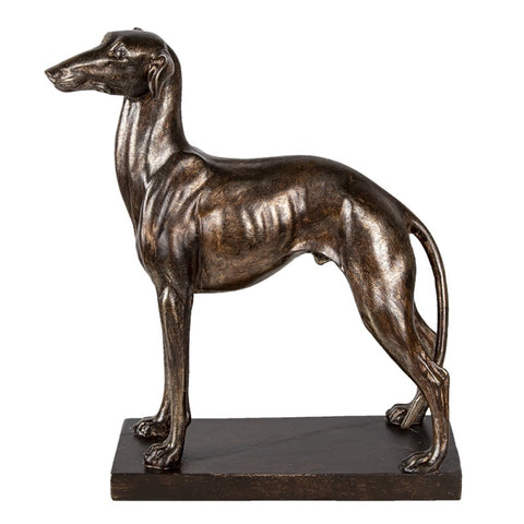 Agár kutya talapzaton dekorációs kisszobor figura Dekoráció figura Clayre&Eef NL   