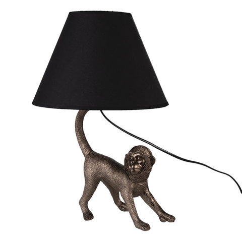 Asztali lámpa barna majom dekorral Asztali lámpa Clayre&Eef NL   