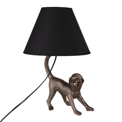 Asztali lámpa barna majom dekorral Asztali lámpa Clayre&Eef NL   