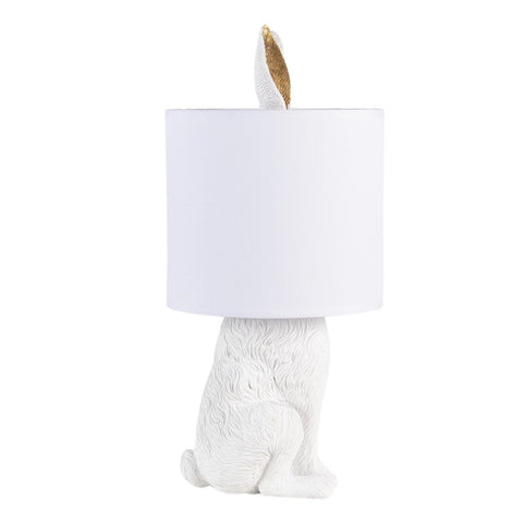 Design Asztali lámpa fehér nyuszi Asztali lámpa Clayre&Eef NL   