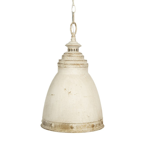 Loft stílusú fehér antikolt függőlámpa Ø 28 cm Mennyezeti lámpa Clayre&Eef NL   