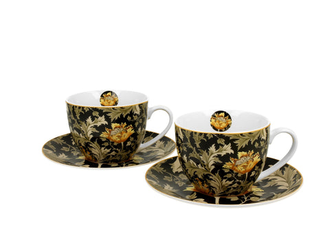 William Morris porcelán teás csésze szett díszdobozban Chrysanthemum Bögre Duo Gift   